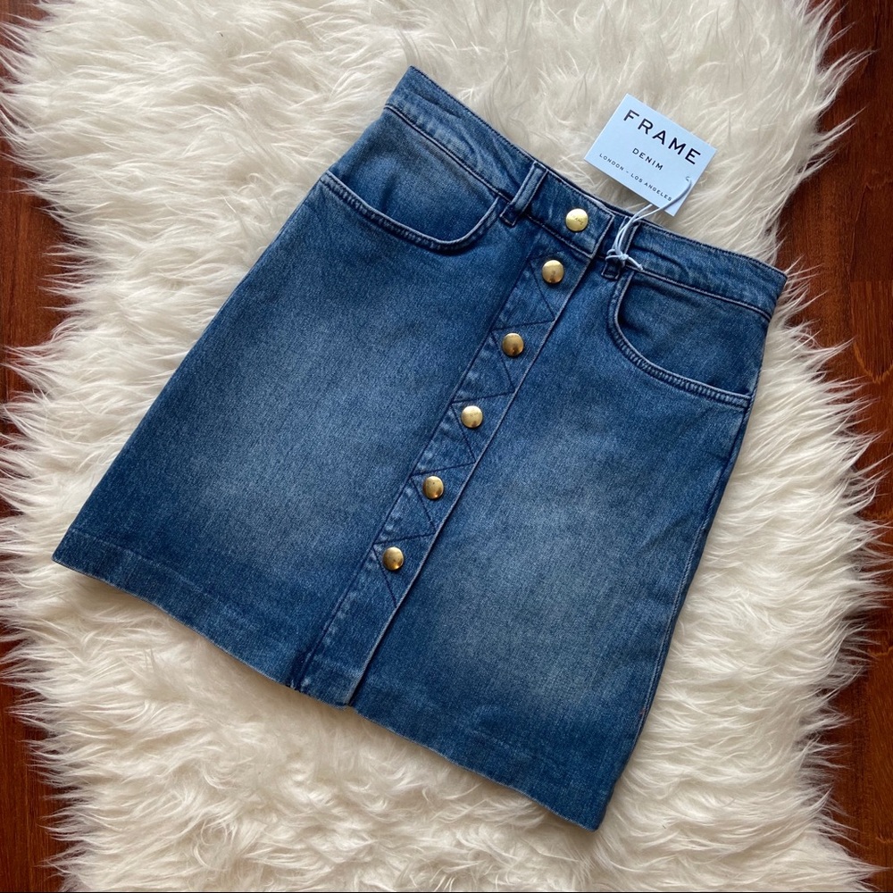 Frame Denim Claire Button Up Skirt